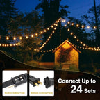 ZJOJO 200FT Outdoor String Lights, G40 Globe Outdoor Lights - Image 4