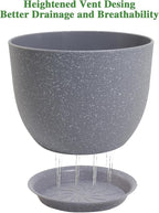 12inch Large Plant Pot, Modern Plastic Planter - Image 3