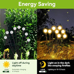 Solar Garden Lights Outdoor Waterproof, 4 Pack 32 LED Swaying Light Firefly - Image 3