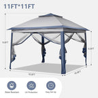 GDY 11x11 Pop Up Canopy Tent, Outdoor Canopy - Image 2