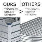 4x3x1ft Galvanized Raised Garden Bed, Outdoor Planter Box Metal Patio Kit - Image 4