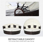 Outsunny 4-Piece Round Convertible Daybed - Image 7