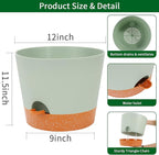 GARDIFE 12 inch Plant Pots, Self Watering Pots, Large Plastic Flower pots - Image 2