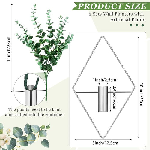 2 Pieces Wall Decor Hanging Planters - Image 2