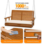 VINGLI Outdoor 4 FT Porch Swing, Heavy Duty 880 LBS Wooden Patio Swings - Image 3