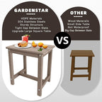 Adirondack Square Side Table, one-Tier Outdoor end Table, Patio Side Table - Image 5
