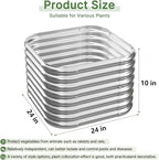 4 PCS Galvanized Raised Garden Bed Outdoor, Metal Garden Bed - Image 2