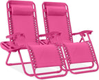Best Choice Products Set of 2 Adjustable Steel Mesh Zero Gravity Lounge Chair by BestChoiceProducts