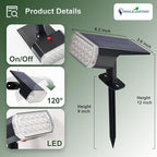 DINGLILIGHTING Waterproof Solar Lights Outdoor: IP65 Led Spot Light Decorations - Image 6