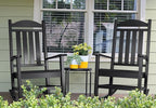 Devoko HDPE Rocking Chair Plastic Outdoor Indoor Patio Rocker Chair High Back - Image 2