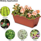 Window Box Planter, 6 Packs 17 Inches Rectangle Planters Box - Image 4