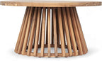 Merax Patio Outdoor Acacia Wood Round Coffee Table - Image 5