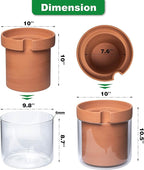 Phoenix Vine 10 Inch Self Watering Planter Pot, Terracotta Clay Pot - Image 3