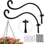 Hourleey 2 Pack Plant Hanger Outdoor, 12 Inch Heavy-Duty Hanging Plant Hook by Hourleey