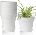T4U 6 Inch Plant Pot 8-Pack, Plastic Planter by T4U