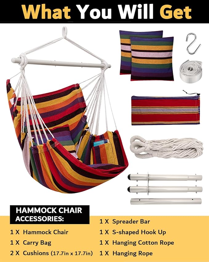 MIZTLI Hammock Chair Hanging Chair Swing Chair Hanging Chair - Image 6