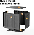 30 Gallon Outdoor Deck Box, Lockable Waterproof Outdoor Storage Boxes - Image 7