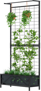 Zhongma Metal Planter with Trellis Raised Bed with Trellis - Image 4