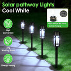 Mancra Solar Pathway Lights Outdoor, 8 Pack Metal Glass Solar Lights Outdoor - Image 2