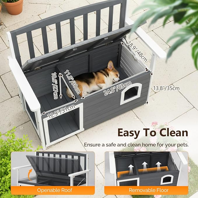 VINGLI Outdoor Storage Bench - Image 4