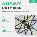 JEAREY 9FT Outdoor Patio Umbrella - Image 7