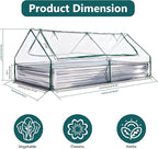DUMOS Raised Garden Bed with Cover, Extra Large Metal Garden Bed Mini Greenhouse - Image 7