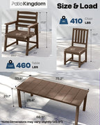 9-Piece Brown Outdoor Dining Set - Image 5