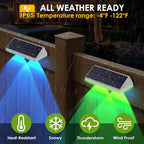 2 Pack Solar Fence Lights Outdoor, 2PK Solar Outdoor Light Warm White & RGB - Image 4