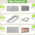 2 Pack Tall 8x3FT Corrugated Galvanized Steel Raised Garden Bed Outdoor - Image 2
