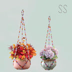 2 Pack Macrame Plant Hanger, Handmade Glass Bead Plant Hanger Colorful by Unknown