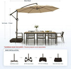 wikiwiki 10ft Patio Umbrella - Image 6