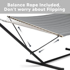 SUNCREAT Double Hammock with 15 ft Stand, Outdoor Hammock with Stand, Balance - Image 4