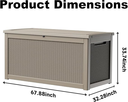 310 Gallon Lockable Outdoor Storage Box – Waterproof Resin Deck Box - Image 2