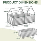 Raised Garden Bed with Self-Watering System, Galvanized Raised Beds - Image 4