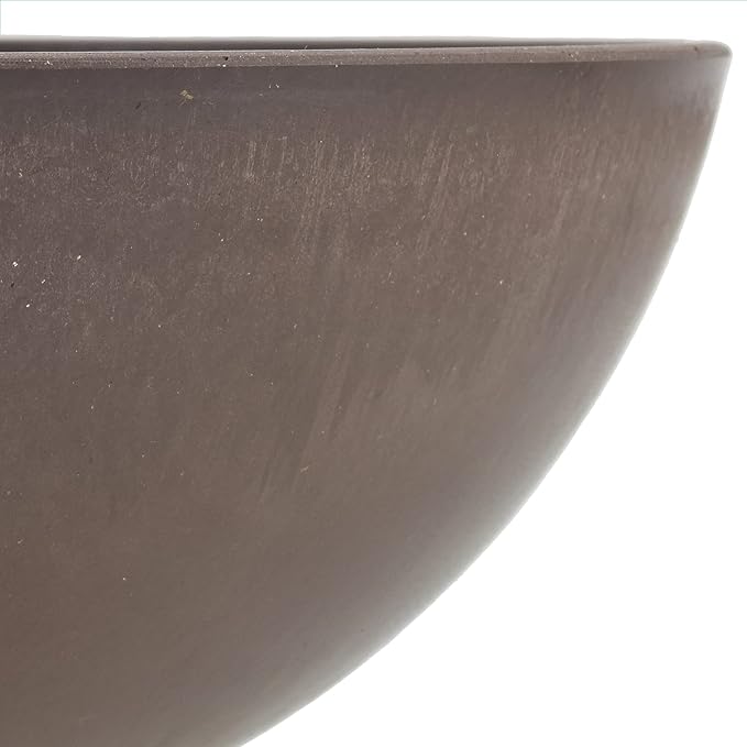 PSW Pot Collection M25C 10-inch Plastic/Stone/Wood Composite Low Bowl Planter – - Image 3