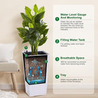 GarveeLife 22.5 in Tall Planters Set of 2, Outdoor＆Indoor Black Planter Pots - Image 2