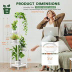 TOSKING 5 Tier Tall Plant Stand Indoor Outdoor, Heavy Duty Corner Shelf - Image 3