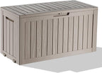 EasyUp 90 Gallon Outdoor Deck Box Waterproof, UV Resistant Resin Outdoor by EASYUP