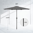Simple Deluxe 9' Patio Umbrella Outdoor Table Market Yard Umbrella - Image 2