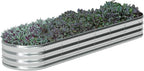 zizin Galvanized Raised Garden Bed Metal Oval Raised Garden Beds Outdoor by zizin