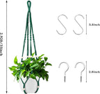 Augshy Macrame Plant Hangers Dark Green Hanging Planters - Image 2