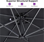 PURPLE LEAF 9 Feet Square Cantilever Umbrella Patio Umbrella - Image 3