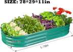 Raised Garden Bed Galvanized Planter Box Outdoor, Rot-Resistant Metal Garden - Image 2