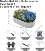 Galvanized Planter Outdoor Galvanized Metal Planter Round Raised Garden Bed Kit - Image 4