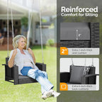 VINGLI 2.2 FT 1-Person Use Rattan Porch Swing Outdoor Support 440 LBS - Image 2
