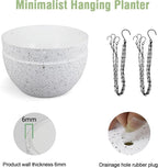 12 inch Large Hanging Planters for Indoor Outdoor Plants, 2 Pack Hanging Flower - Image 4