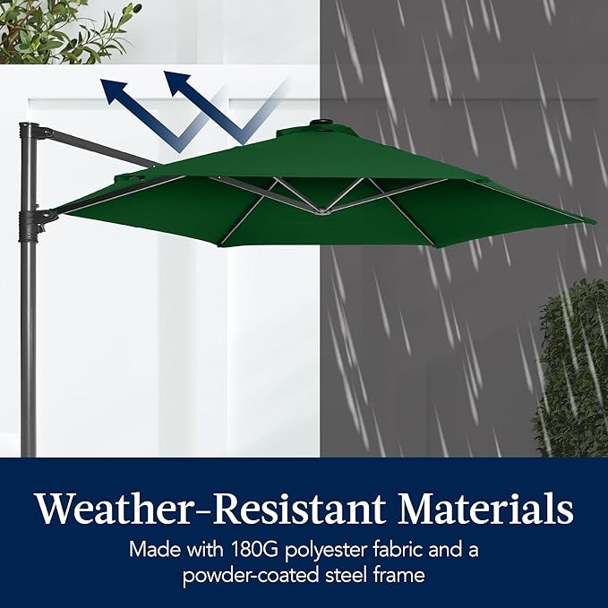 Best Choice Products 10ft Offset Cantilever Hanging Market Patio Umbrella - Image 5