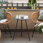 1 Pack Metal Outdoor Side Table Small Outside Round End Table - Image 8