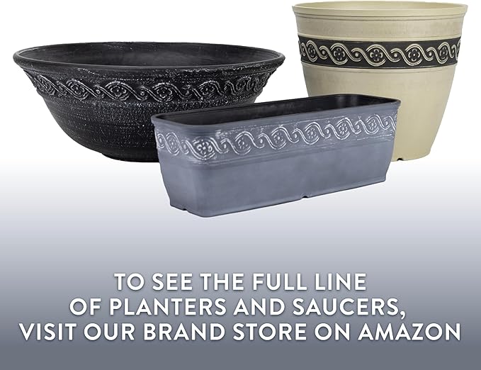 Classic Home and Garden Corinthian Trough, Ivory Ash - Image 7