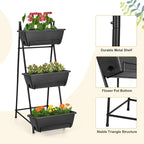 3 Tier Vertical Garden Planter Small Raised Garden Bed Freestanding Plastic - Image 7
